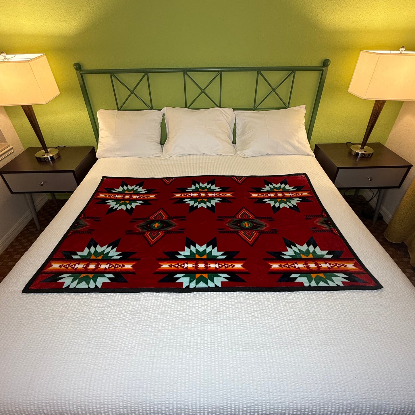 Reversible Red/Black Star Baby Throw Blanket